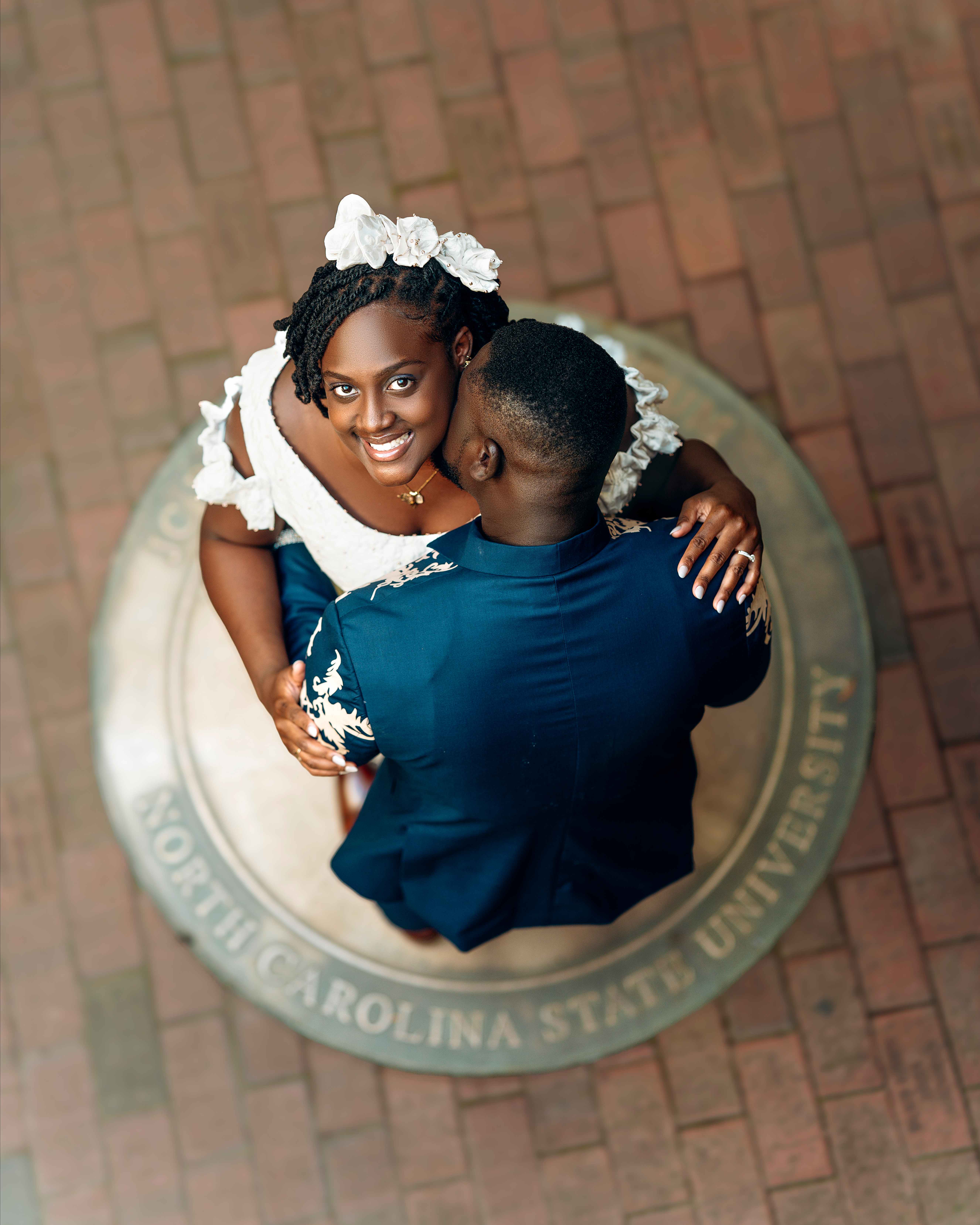 Creative mirror reflection shot of the couple