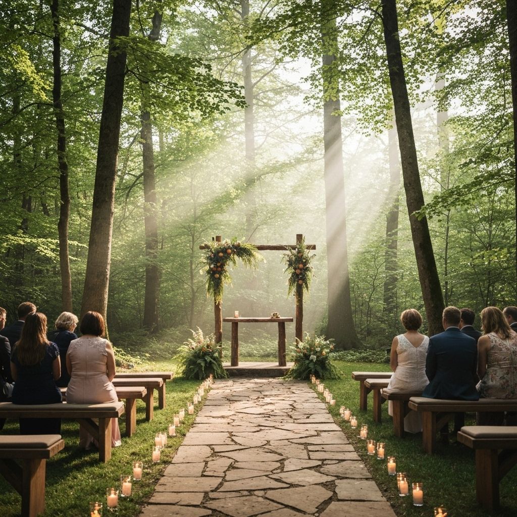 Outdoor ceremony setup